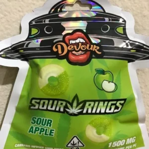 Devour Apple Sour Rings 1500MG